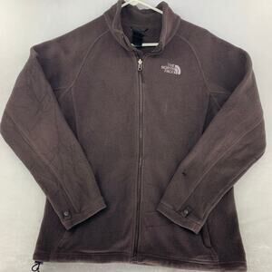 The North Face Women's Brown Full Zip Fleece Jacket Size L